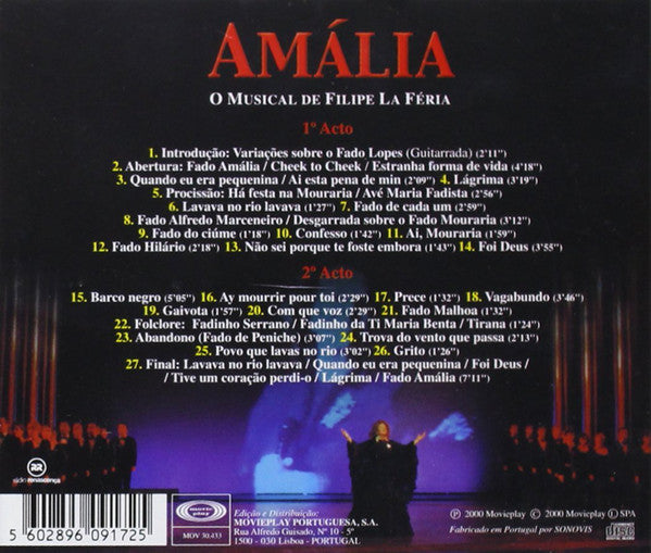Various : Amália (O Musical De Filipe La Féria) (CD, Comp)
