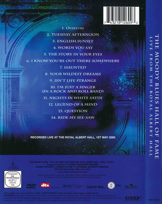 The Moody Blues : Hall Of Fame (Live From The Royal Albert Hall) (DVD-V, PAL, DTS)