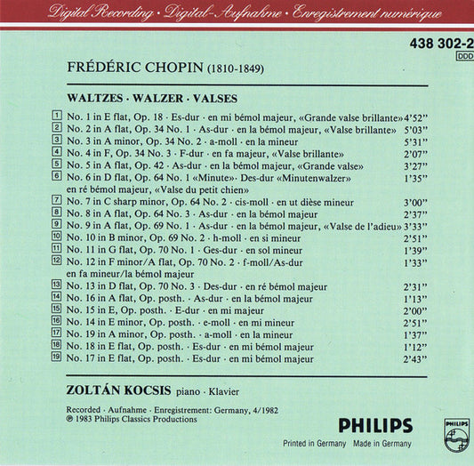 Frédéric Chopin - Zoltán Kocsis : The Complete Waltzes (CD, Album)