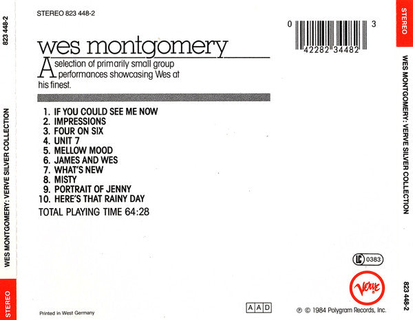 Wes Montgomery : The Silver Collection (CD, Comp, RM)