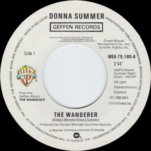 Donna Summer : The Wanderer (7", Single)