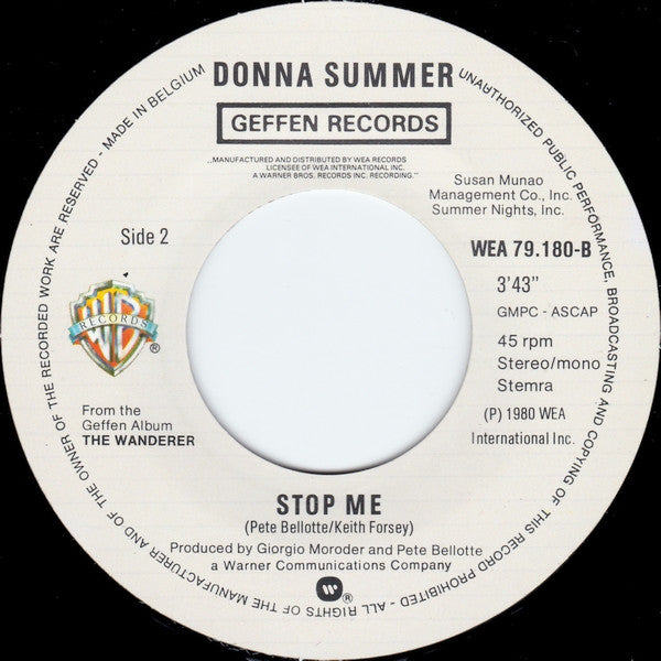 Donna Summer : The Wanderer (7", Single)