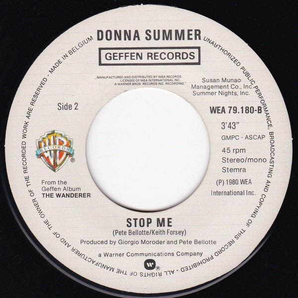 Donna Summer : The Wanderer (7", Single)