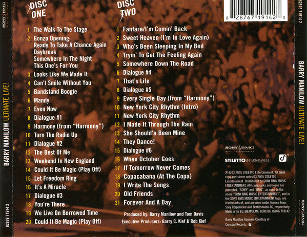 Barry Manilow : Ultimate Live! (2xCD, Album)