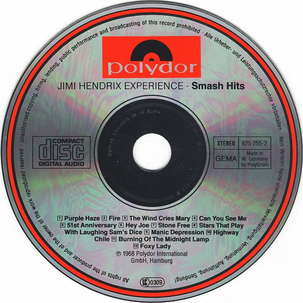 The Jimi Hendrix Experience : Smash Hits (CD, Comp, RE)