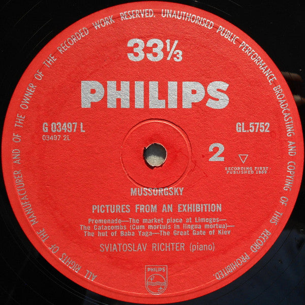 Modest Mussorgsky, Sviatoslav Richter : Pictures from an Exhibition (LP)