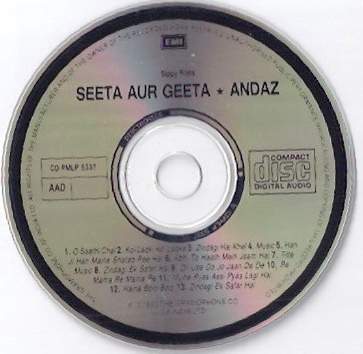 R. D. Burman, Shankar-Jaikishan : Seeta Aur Geeta / Andaz (CD, Album, Comp)