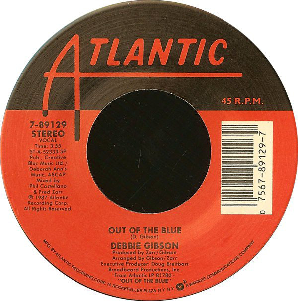 Debbie Gibson : Out Of The Blue (7", Spe)
