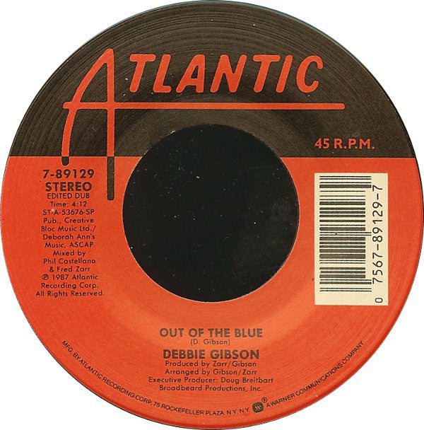 Debbie Gibson : Out Of The Blue (7", Spe)