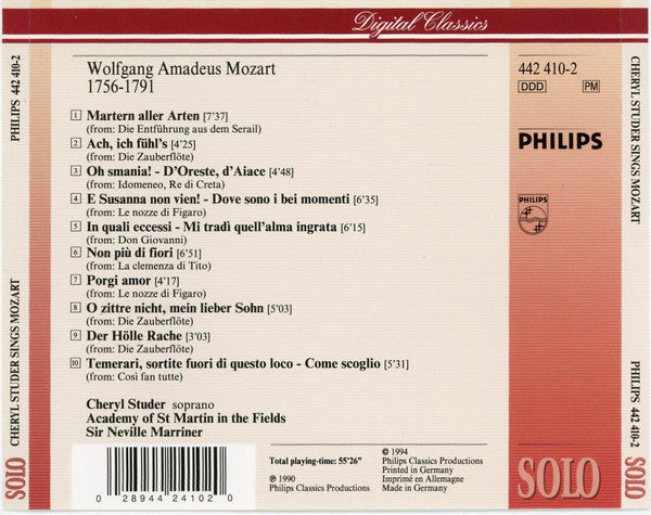 Cheryl Studer : Queen Of The Night (Cheryl Studer Sings Mozart) (CD, Album)