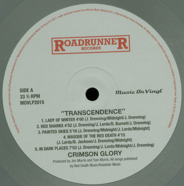 Crimson Glory : Transcendence (LP, Album, Ltd, Num, RE, Sil)
