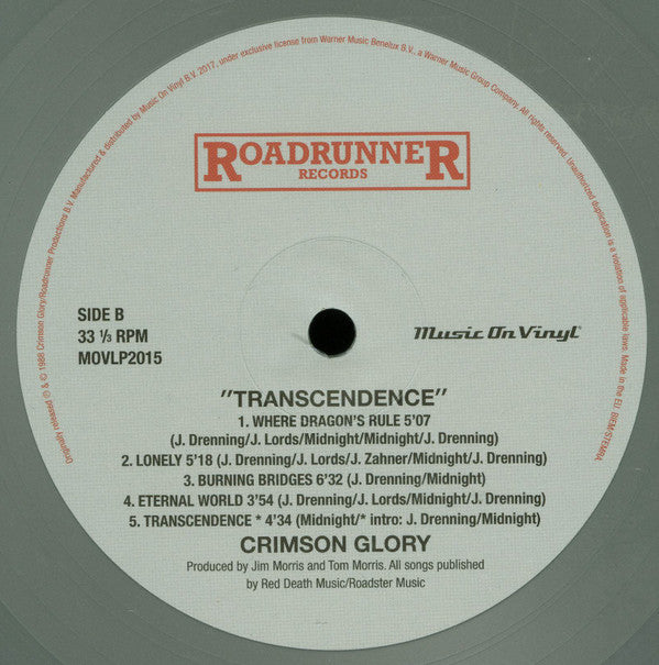 Crimson Glory : Transcendence (LP, Album, Ltd, Num, RE, Sil)