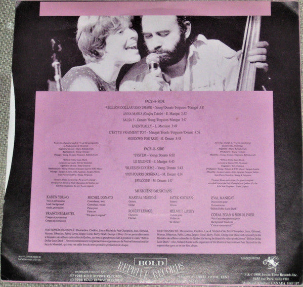Karen Young (3) & Michel Donato : Billion Dollar Loan Shark (7", Single, Promo)