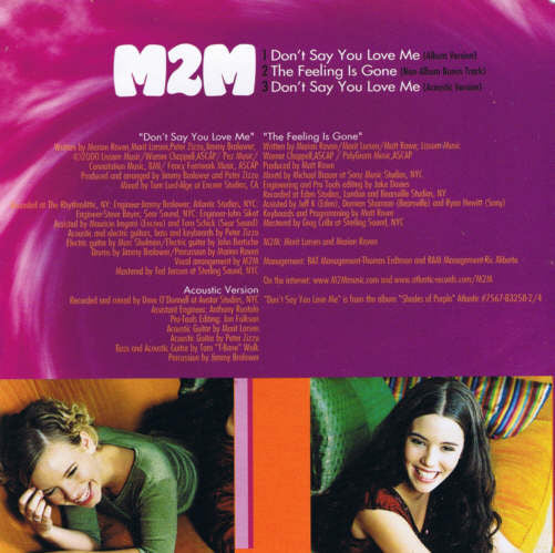 M2M : Don't Say You Love Me (CD, Maxi)