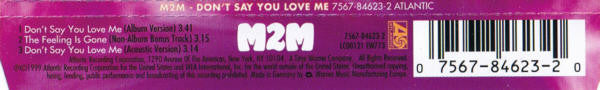 M2M : Don't Say You Love Me (CD, Maxi)