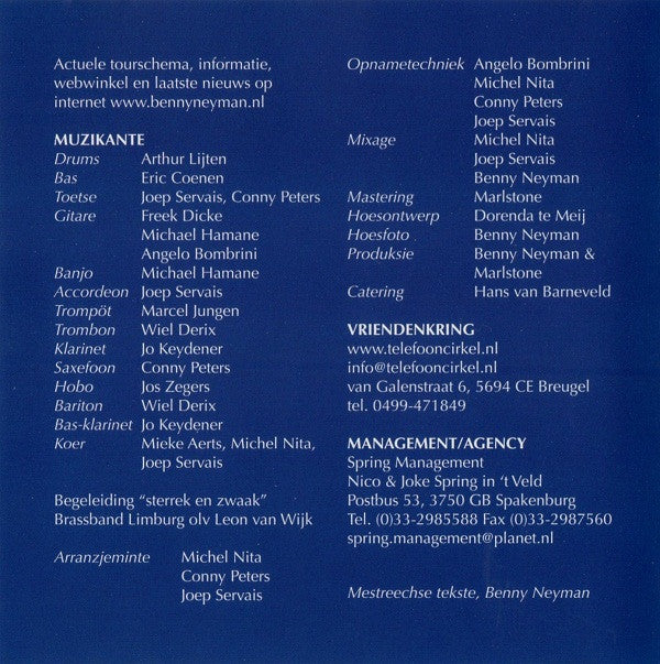 Benny Neyman : Trök Nao Blouwdörrep (CD, Album)