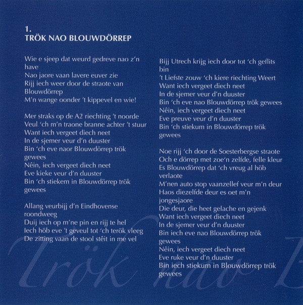 Benny Neyman : Trök Nao Blouwdörrep (CD, Album)