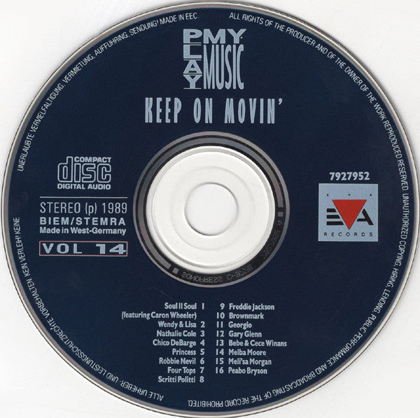 Various : Play My Music Vol 14 - Keep On Movin' (CD, Comp)