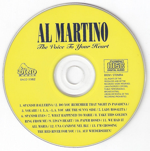 Al Martino : The Voice To Your Heart (CD, Album)