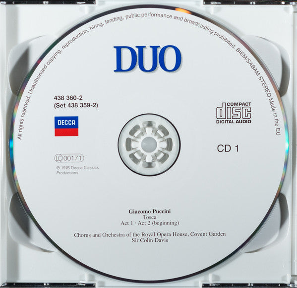 Giacomo Puccini, Montserrat Caballé, José Carreras, Ingvar Wixell, Orchestra Of The Royal Opera House, Covent Garden - Sir Colin Davis : Tosca (2xCD, Album, RE)