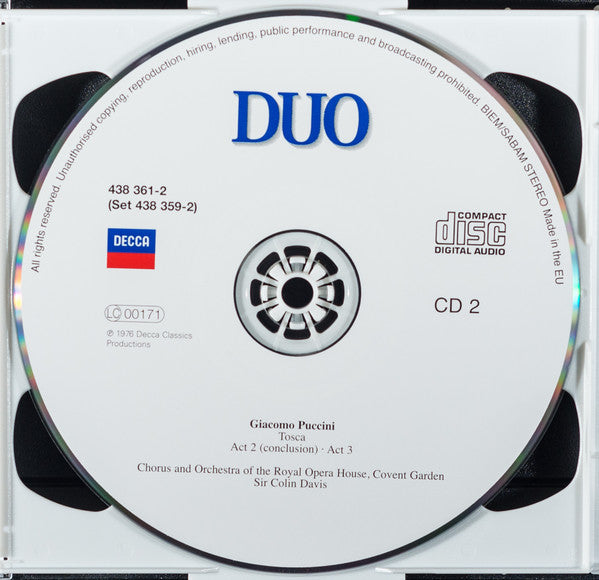 Giacomo Puccini, Montserrat Caballé, José Carreras, Ingvar Wixell, Orchestra Of The Royal Opera House, Covent Garden - Sir Colin Davis : Tosca (2xCD, Album, RE)
