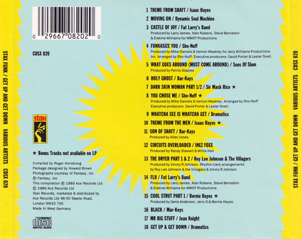 Various : Stax Funk / Get Up And Get Down (CD, Comp)