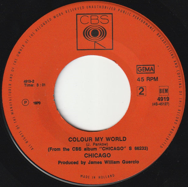 Chicago (2) : Make Me Smile (7", Single, Lar)