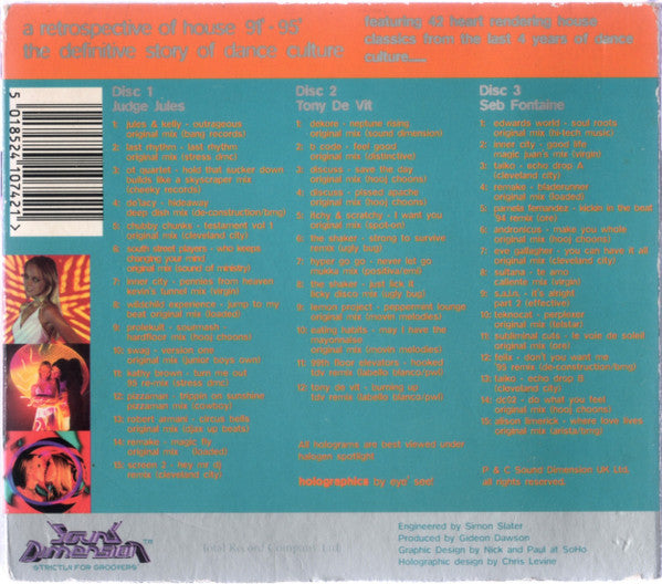 Judge Jules, Tony De Vit, Seb Fontaine : A Retrospective Of House '91 - '95 Volume Two (3xCD, Comp, Mixed, Dig)