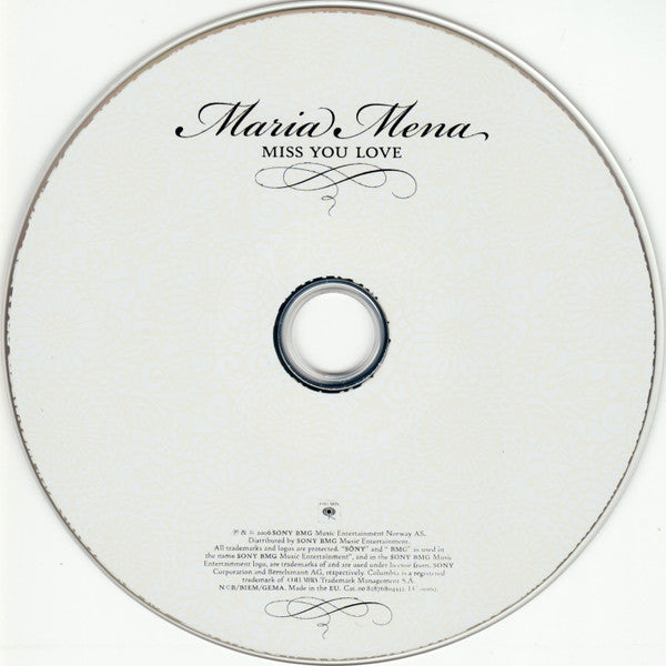 Maria Mena : Miss You Love (CD, Single, Car)