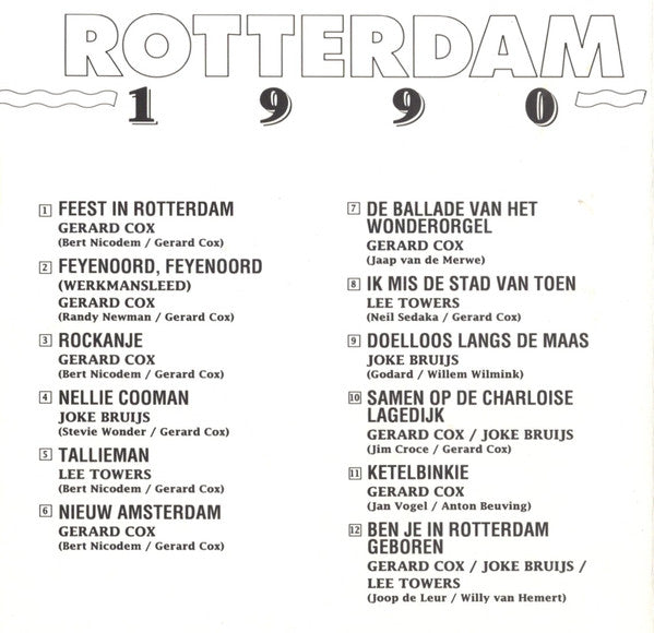 Lee Towers, Gerard Cox, Joke Bruijs : Rotterdam 1990 (CD, Album)