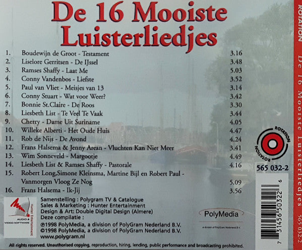 Various : De 16 Mooiste Luisterliedjes (CD, Comp)