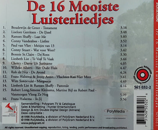 Various : De 16 Mooiste Luisterliedjes (CD, Comp)