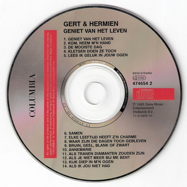 Gert & Hermien : Geniet Van Het Leven (CD, Album)