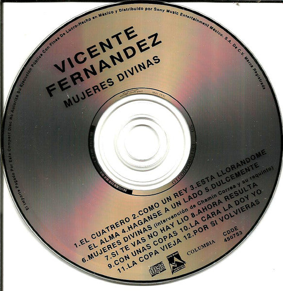Vicente Fernandez : Mujeres Divinas (CD, Album)