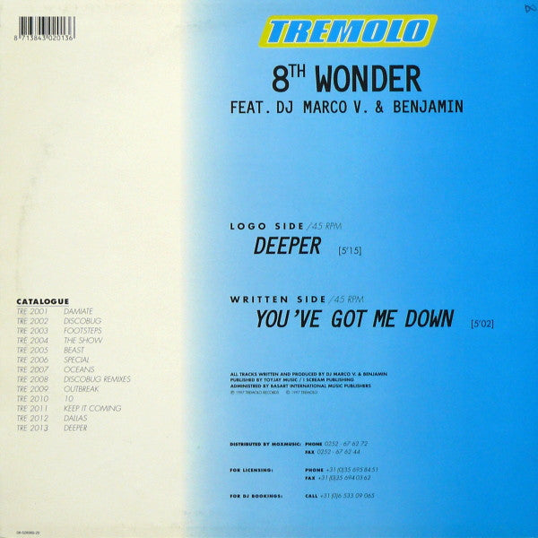 8th Wonder Feat. Marco V & Benjamin : Deeper (12")