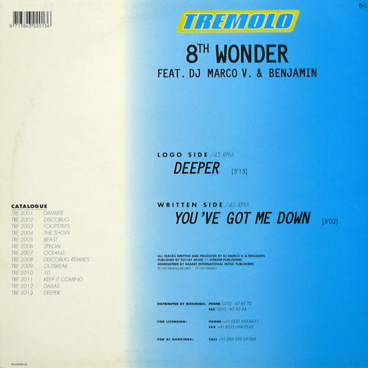 8th Wonder Feat. Marco V & Benjamin : Deeper (12")