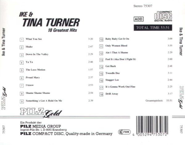 Ike & Tina Turner : 18 Greatest Hits (CD, Comp)