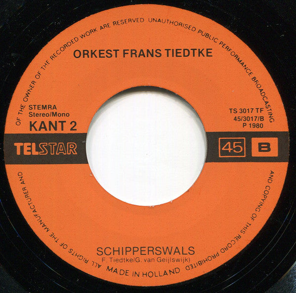 Orkest Frans Tiedtke : Oh, Oh, Brigitte / Schipperswals (7", Single)