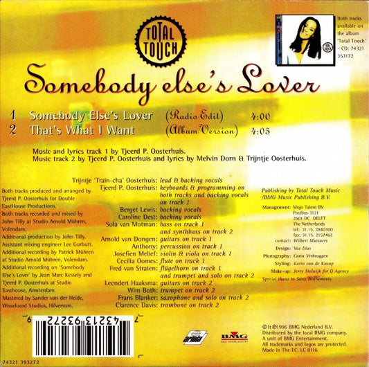 Total Touch : Somebody Else's Lover (CD, Single, Car)