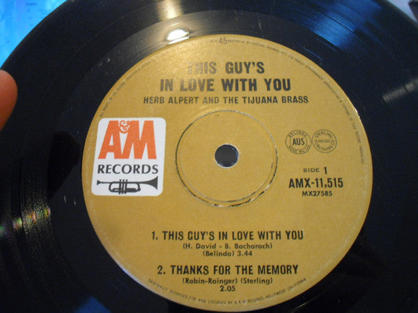 Herb Alpert : This Guy's In Love With You (7", EP, Mono)