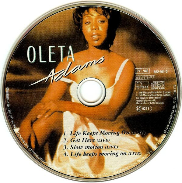 Oleta Adams : Life Keeps Moving On (CD, Single)