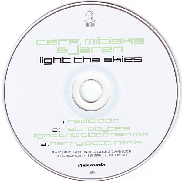 Cerf, Mitiska & Jaren : Light The Skies (CD, Single)