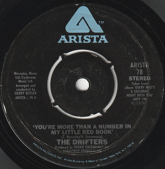 The Drifters : You're More Than A Number In My Little Red Book (7", pus)