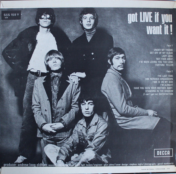 The Rolling Stones : Got Live If You Want It! (LP, Album)