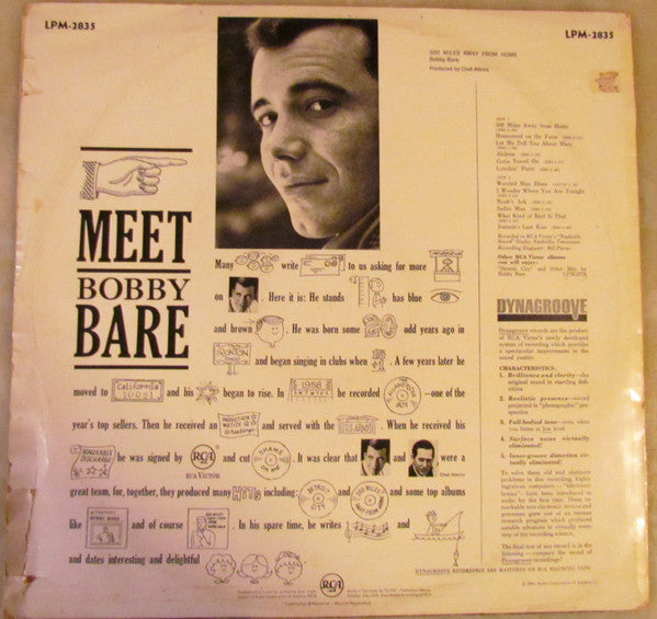 Bobby Bare : 500 Miles Away From Home (LP, Album, Mono)