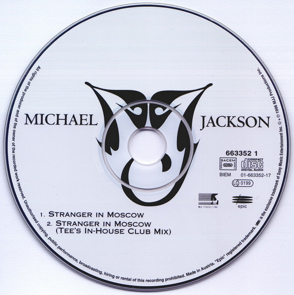 Michael Jackson : Stranger In Moscow (CD, Single, Car)