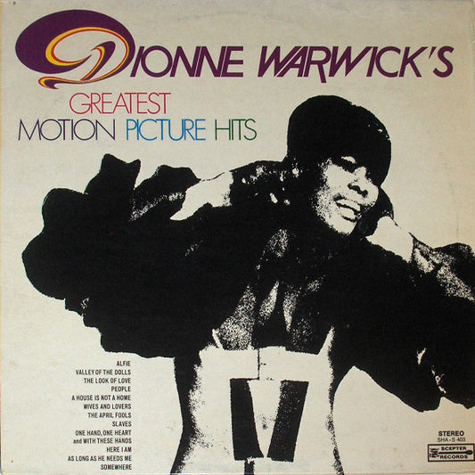 Dionne Warwick : Dionne Warwick's Greatest Motion Picture Hits (LP, Comp)