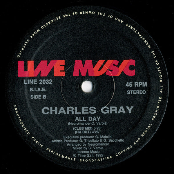 Charles Gray (5) : All Day (12")