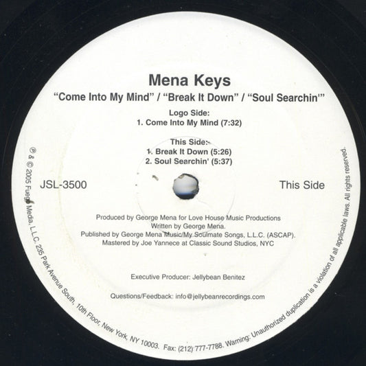 Mena Keys : Come Into My Mind (12")