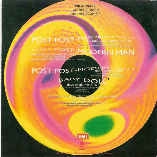Devo : Post Post-Modern Man (CD, Maxi)